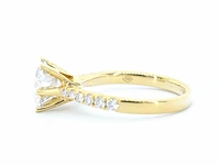 Geelgouden ring met een grote natuurlijke diamant van 2.03 carat - afbeelding 7 van  11