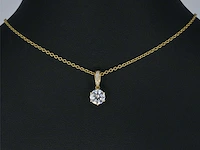 Geelgouden solitair hanger diamant 1.00 ct - afbeelding 2 van  8