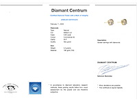 Geelgouden solitair oorbellen champagne diamanten 3.60 carat - afbeelding 3 van  9
