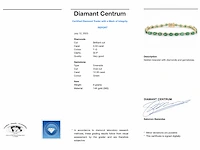 Geelgouden tennisarmband diamant smaragd - afbeelding 8 van  8