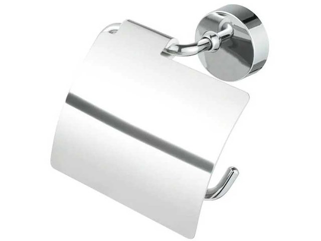 Geesa 27 collection closetrolhouder met klep chroom - afbeelding 1 van  3