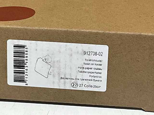 Geesa 27 collection closetrolhouder met klep chroom - afbeelding 3 van  3