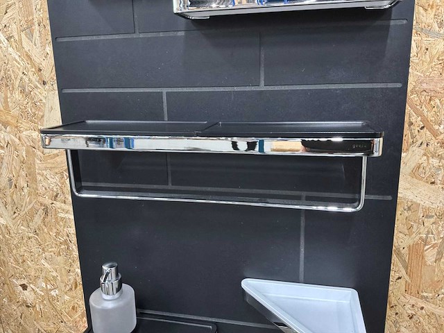 Geesa badkamer accessoires chrome/zwart (11x) - afbeelding 2 van  22