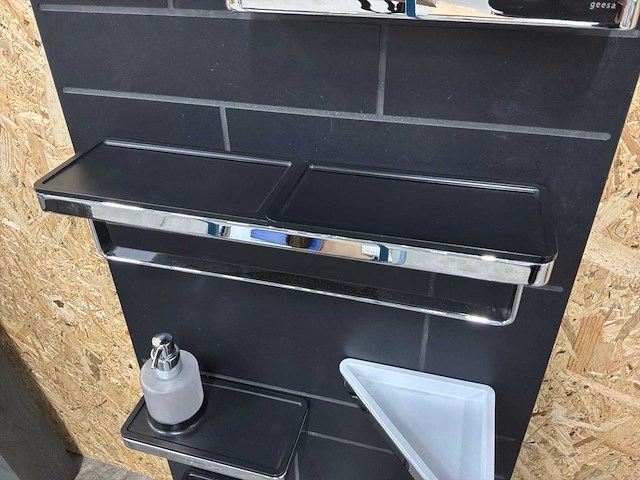 Geesa badkamer accessoires chrome/zwart (11x) - afbeelding 3 van  22