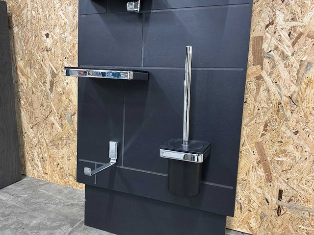 Geesa badkamer accessoires chrome/zwart (11x) - afbeelding 9 van  22