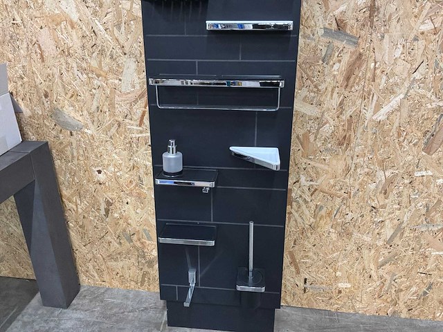 Geesa badkamer accessoires chrome/zwart (11x) - afbeelding 12 van  22