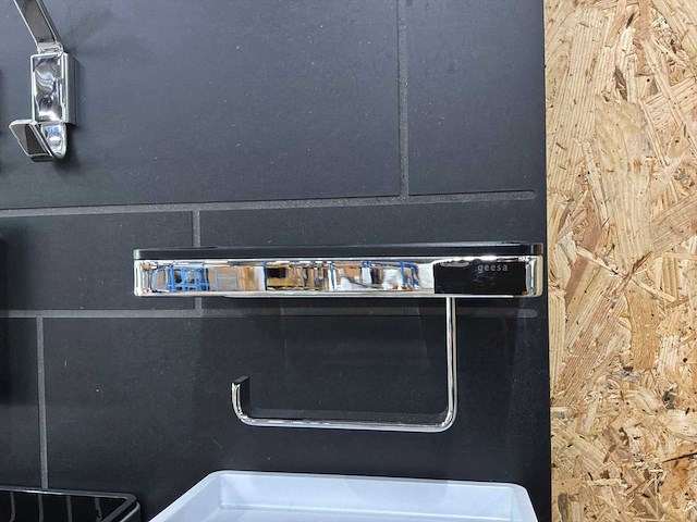 Geesa badkamer accessoires chrome/zwart (11x) - afbeelding 19 van  22