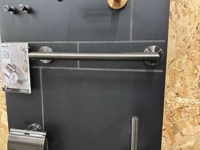 Geesa badkamer accessoires gunmetal (6x) - afbeelding 10 van  13