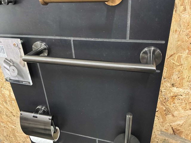 Geesa badkamer accessoires gunmetal (6x) - afbeelding 2 van  13