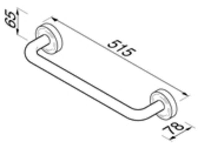 Geesa luna handdoekhouder 45cm zilver - afbeelding 2 van  4