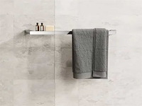 Geesa shift collection handdoekhouder met planchet van glas rvs geborsteld - afbeelding 1 van  10