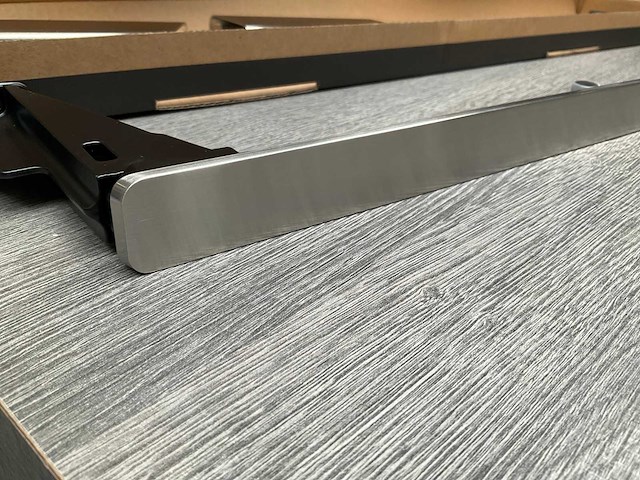 Geesa shift collection handdoekhouder met planchet van glas rvs geborsteld - afbeelding 4 van  10