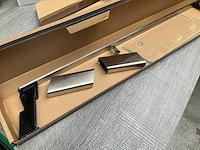 Geesa shift collection handdoekhouder met planchet van glas rvs geborsteld - afbeelding 7 van  10
