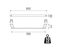 Geesa shift handdoekrek 65cm - afbeelding 5 van  6