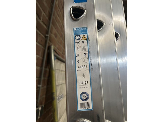 Gefelste opsteekladder 3-delig 3 x 12 sporten zarges, everest 3de 44853 - afbeelding 5 van  5