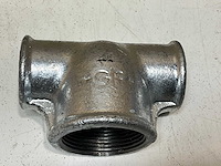 Gegalvaniseerd t-stuk 1,5x1x1 (24x) - afbeelding 2 van  4