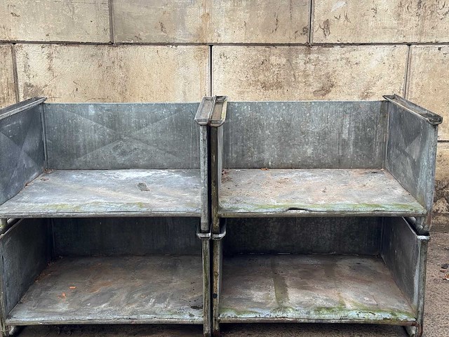 Gegalvaniseerde stapelbare kratten - 120x100x65 cm - stapelkrat (100x) - afbeelding 3 van  12