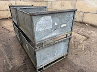 Gegalvaniseerde stapelbare kratten - 120x100x65 cm - stapelkrat (100x) - afbeelding 4 van  12