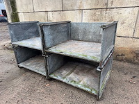 Gegalvaniseerde stapelbare kratten - 120x100x65 cm - stapelkrat (100x) - afbeelding 1 van  12