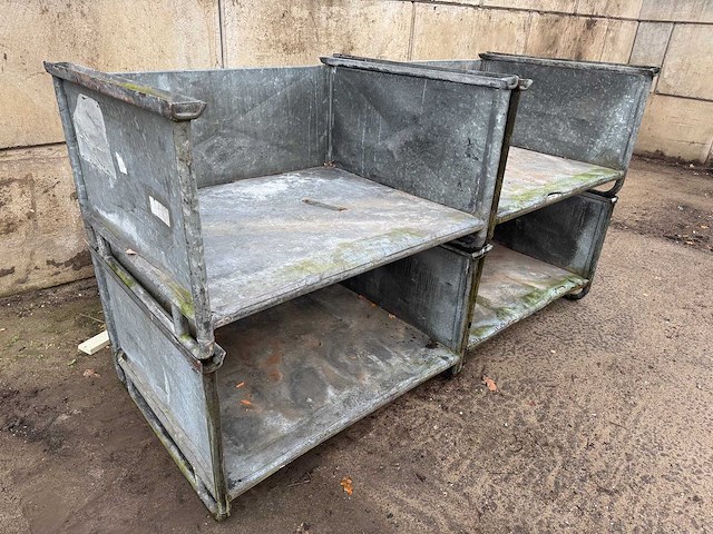 Gegalvaniseerde stapelbare kratten - 120x100x65 cm - stapelkrat (100x) - afbeelding 5 van  12