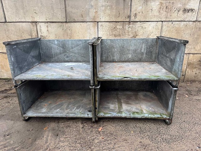 Gegalvaniseerde stapelbare kratten - 120x100x65 cm - stapelkrat (100x) - afbeelding 6 van  12