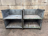 Gegalvaniseerde stapelbare kratten - 120x100x65 cm - stapelkrat (100x) - afbeelding 6 van  12