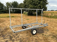 Gegalvaniseerde transportwagen / reclamewagen met buizenframe - afbeelding 1 van  9