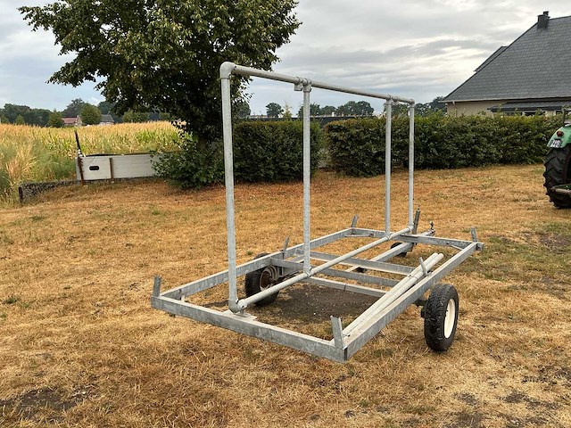 Gegalvaniseerde transportwagen / reclamewagen met buizenframe - afbeelding 7 van  9