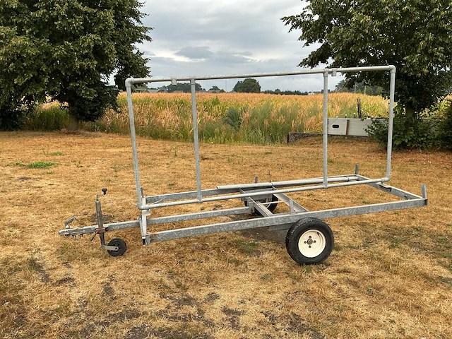 Gegalvaniseerde transportwagen / reclamewagen met buizenframe - afbeelding 8 van  9