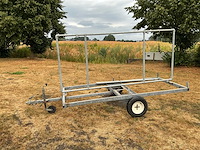Gegalvaniseerde transportwagen / reclamewagen met buizenframe - afbeelding 8 van  9