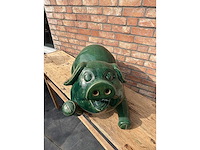 Geglazuurde sculptuur varken - afbeelding 3 van  3