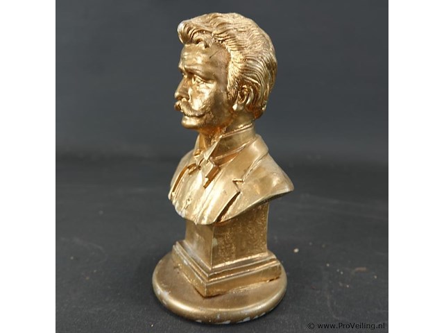 Gegoude gipsen buste j. strauss - afbeelding 2 van  5