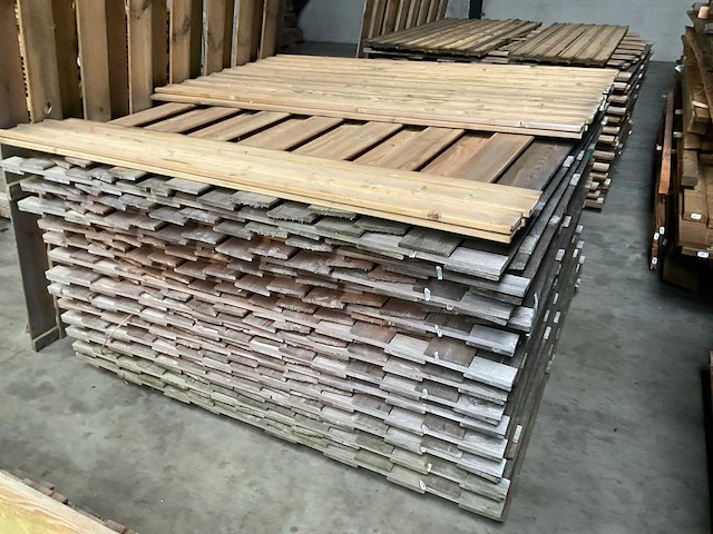 Geïmpregneerd vuren tuinscherm toog 180x180 cm (27x) - afbeelding 3 van  6