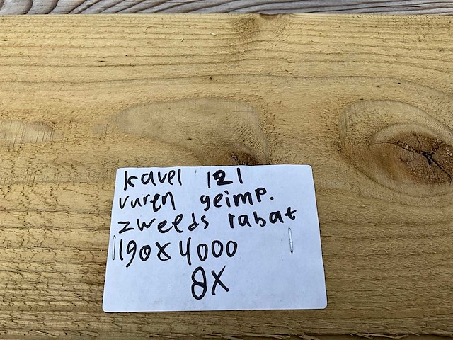Geïmpregneerd vuren zweeds rabat delen 4000x1190 mm (8x) - afbeelding 1 van  1