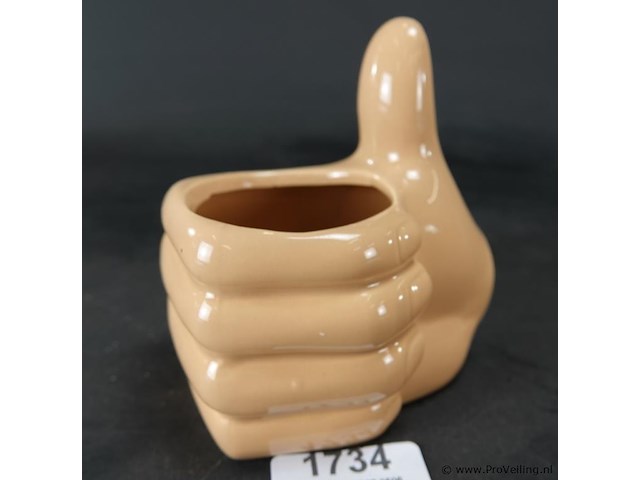 Geinige aardewerk vaas - afbeelding 1 van  5