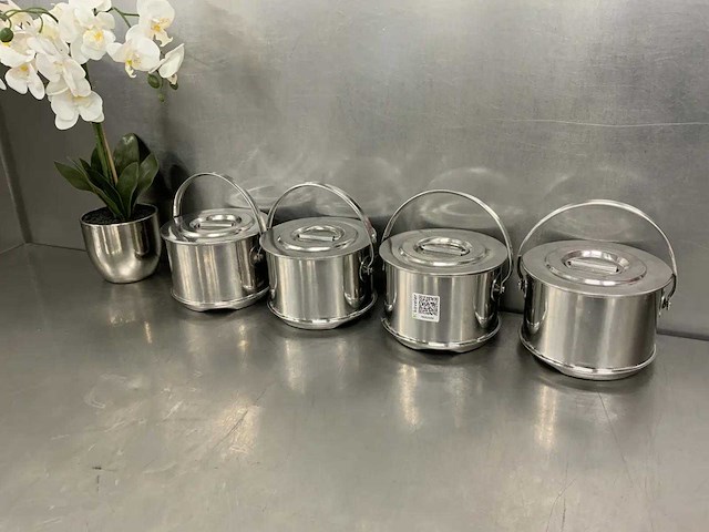 Geïsoleerde rvs emmer (4x) - afbeelding 1 van  3