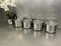 Geïsoleerde rvs emmer (4x) - afbeelding 1 van  3