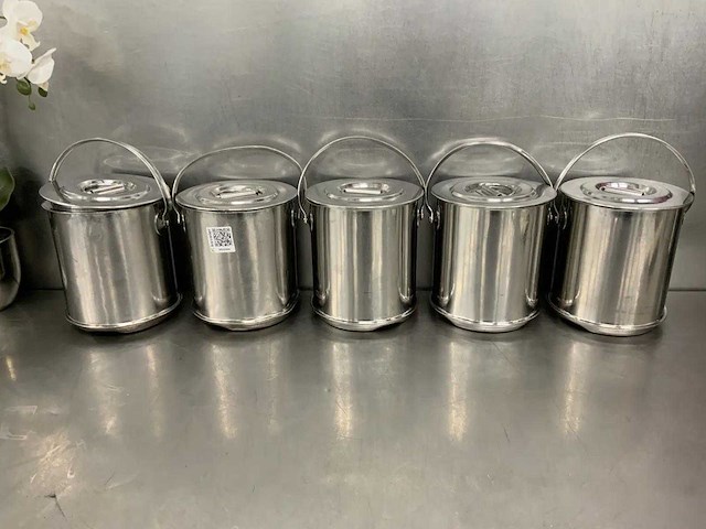 Geïsoleerde rvs emmer (5x) - afbeelding 1 van  1