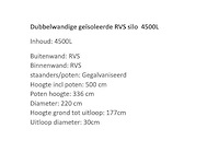 Geïsoleerde rvs silo - afbeelding 2 van  7