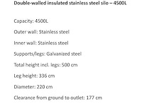 Geïsoleerde rvs silo - afbeelding 7 van  7