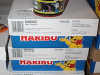 Gekleurde drop mix haribo in 3 overdozen met 6 emmers a650 g. tht 7-2026. - afbeelding 2 van  2