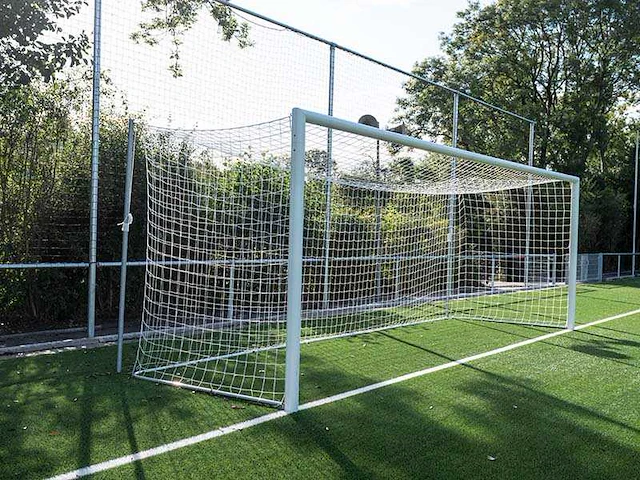Geknoopt doelnet senior-p 7.5 x 2.5 x 0.9 x 1.5-wit - set van 2 (7x) - afbeelding 1 van  1