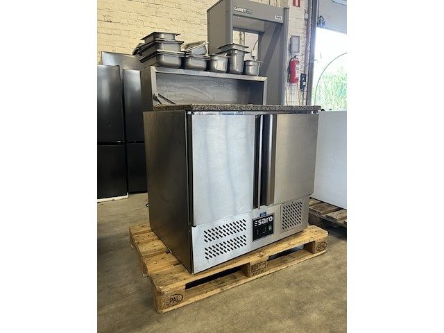 Gekoelde pizzasaladette, pizza-werkbank met granieten werkblad, saro, gianni ps 900 - afbeelding 1 van  8