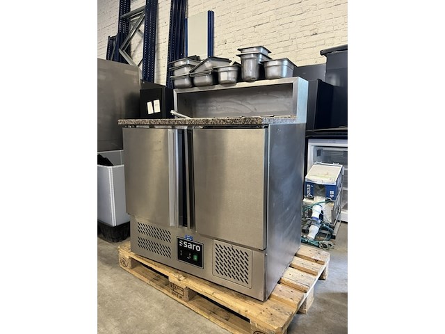Gekoelde pizzasaladette, pizza-werkbank met granieten werkblad, saro, gianni ps 900 - afbeelding 2 van  8
