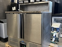 Gekoelde pizzasaladette, pizza-werkbank met granieten werkblad, saro, gianni ps 900 - afbeelding 2 van  8