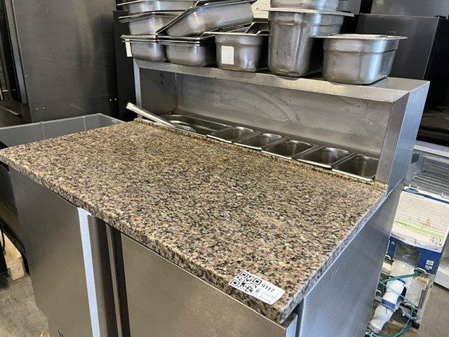 Gekoelde pizzasaladette, pizza-werkbank met granieten werkblad, saro, gianni ps 900 - afbeelding 3 van  8