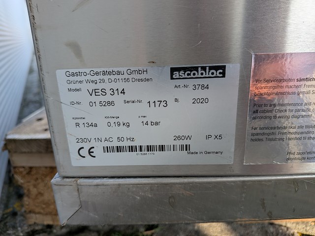 Gekoelde vitrine, ascobloc, ves 314, 2020 - afbeelding 8 van  8