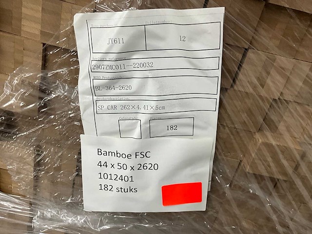 Gelamineerde bamboe balk (364x) - afbeelding 5 van  5