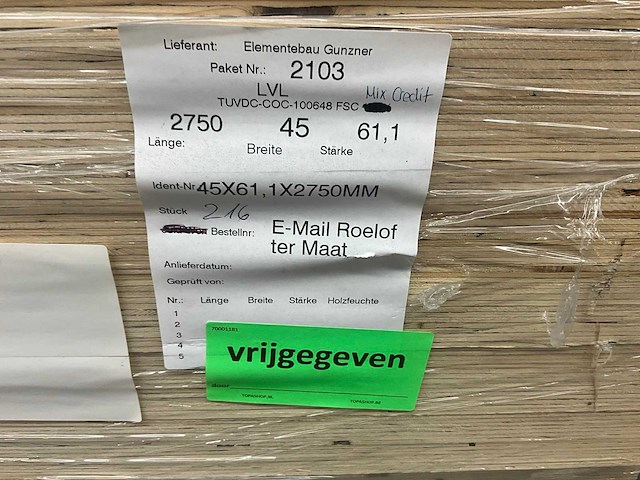 Gelamineerde fineerhouten balk (432x) - afbeelding 8 van  8