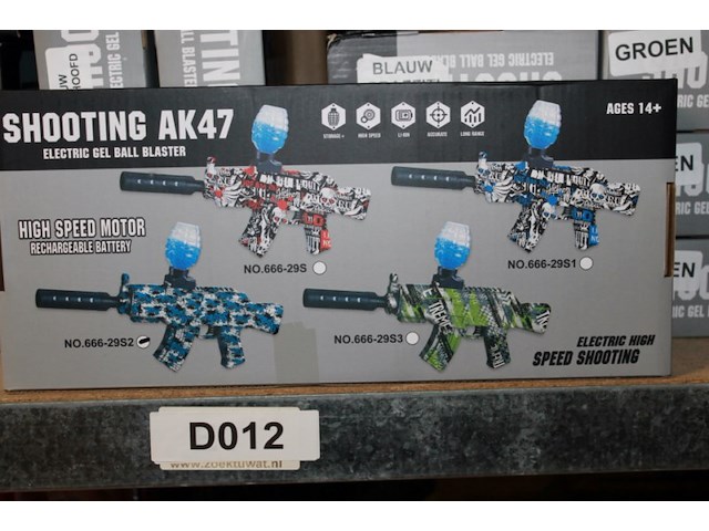 Gelblaster ak 47 1 stuks mix vanklleur geleverd loc d012 - afbeelding 2 van  5